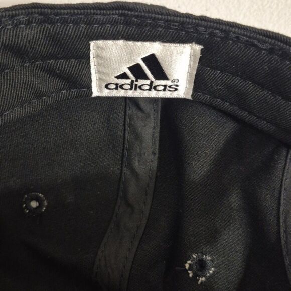 Adidas Original Snapback Hat Adjustable Black Baseball Cap Logo on top brim - Picture 6 of 8